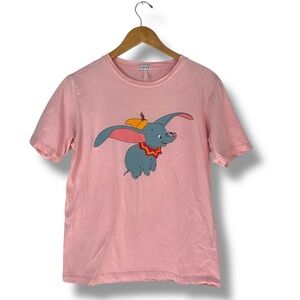 Loewe x Disney Dumbo Graphic T Shirt Baby Pink Unisex Med Oversized 100% Cotton